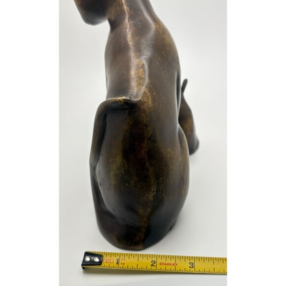 Vintage Bronze Style Mamma Cat & Kitten Figurine Sculpture - Picture 9 of 12